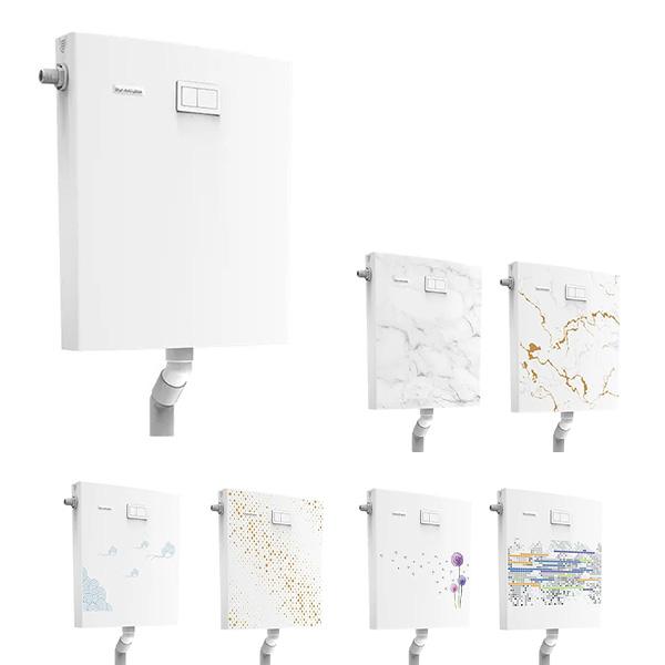 با لوله 8 فلاش تانک روکار ایران مدل اولترا اسلیم با لوله توکار