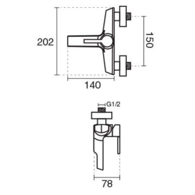 شیر حمام کی دبلیو سی مدل متیس