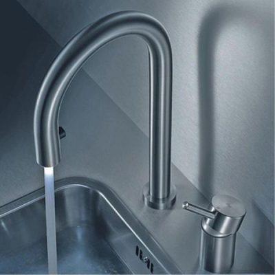 شیر آشپزخانه شلنگدار کی دبلیو سی مدل اینوکس KWC