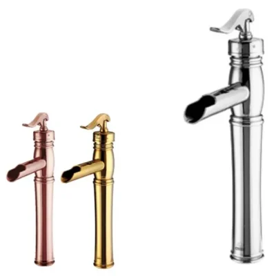 شیر روشویی پایه بلند آبشاری آویسا مدل بامبو