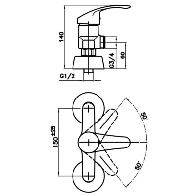 شیر توالت آویسا مدل ارس