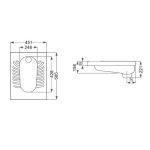 توالت ایرانی مروارید مدل کریستال تخت