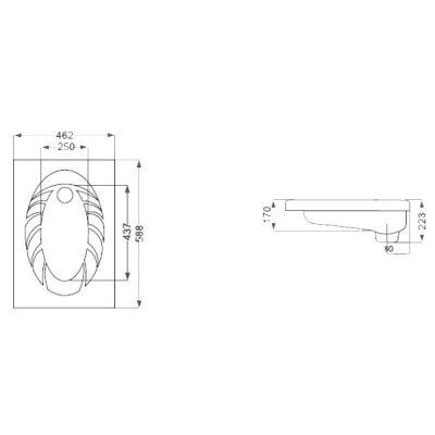توالت ایرانی مروارید مدل پارمیدا تخت