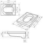 توالت ایرانی مروارید مدل الگانت تخت