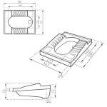 توالت ایرانی مروارید مدل النا تخت طبی