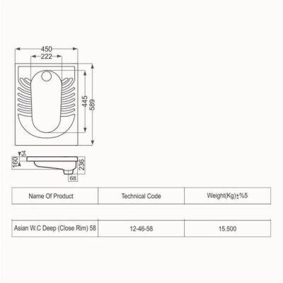 توالت ایرانی مروارید مدل الگانت گود