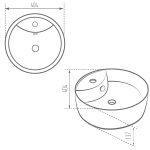روشویی روسنگی مروارید مدل دیانا 40