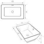 روشویی روسنگی مروارید مدل سیلویا 50