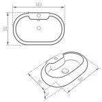 روشویی روسنگی مروارید مدل پارمیدا 60