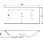 روشویی روکابینتی مروارید مدل سانتا 100