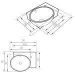روشویی روکابینتی مروارید مدل پارمیدا 52