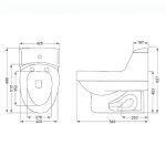 توالت فرنگی مروارید مدل الگانت