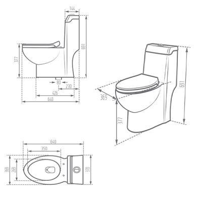 توالت فرنگی مروارید مدل ویستا
