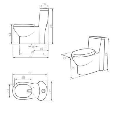 توالت فرنگی مروارید مدل پارمیدا