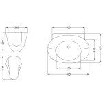 روشویی نیم پایه مروارید مدل رویال 65
