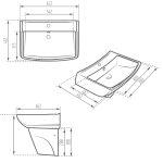 روشویی نیم پایه مروارید مدل کاتیا 68