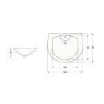 روشویی پایه دار مروارید مدل پارمیدا 60