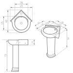 روشویی پایه دار مروارید مدل دیانا 47