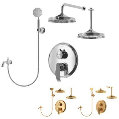 شیر حمام توکار شودر مدل گلوریس تیپ 4