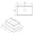 سینک باکسی توکار مدل BCN-74