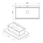 سینک باکسی توکار کن مدل BCN-90