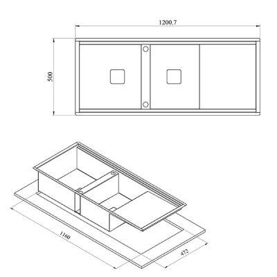 سینک ظرفشویی دولگنه کن مدل BCN-306