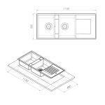 سینک ظرفشویی گرانیتی کن مدل سیمون Simon