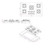 اجاق گاز رومیزی کن مدل پاردیک