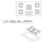 اجاق گاز رومیزی کن مدل CG8505