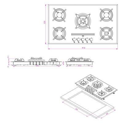 اجاق گاز رومیزی کن مدل CG8505