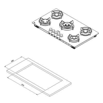 اجاق گاز رومیزی کن مدل لئو LEO-S