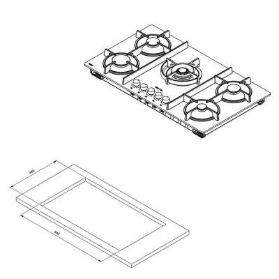 اجاق گاز رومیزی کن مدل نوا NOVA-S
