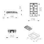 اجاق گاز رومیزی کن مدل دومینو