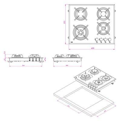 اجاق گاز رومیزی کن مدل IG6401