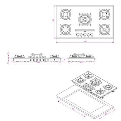 اجاق گاز رومیزی کن مدل IG8503