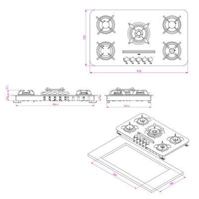 اجاق گاز رومیزی کن مدل IG8507