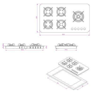 اجاق گاز رومیزی کن مدل IG8510