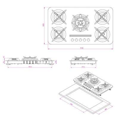 اجاق گاز رومیزی کن مدل مدل IG503