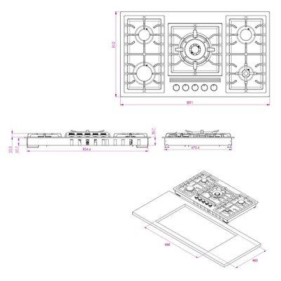 اجاق گاز رومیزی کن مدل 518S