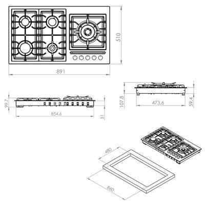 اجاق گاز رومیزی کن مدل 513M