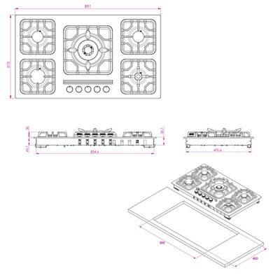 اجاق گاز رومیزی کن مدل 523M