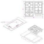 اجاق گاز رومیزی کن مدل S6401