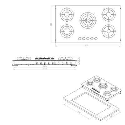 اجاق گاز رومیزی کن مدل الیو