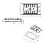 اجاق گاز رومیزی کن مدل کامر