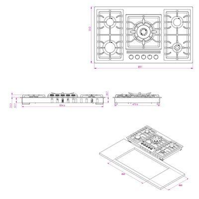 اجاق گاز رومیزی کن مدل IS9505