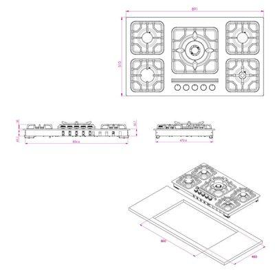 اجاق گاز رومیزی کن مدل IS9502