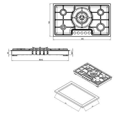اجاق رومیزی کن مدل بتریا