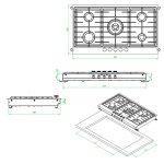اجاق گاز رومیزی کن مدل رکو