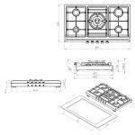 اجاق گاز رومیزی کن مدل ISD505