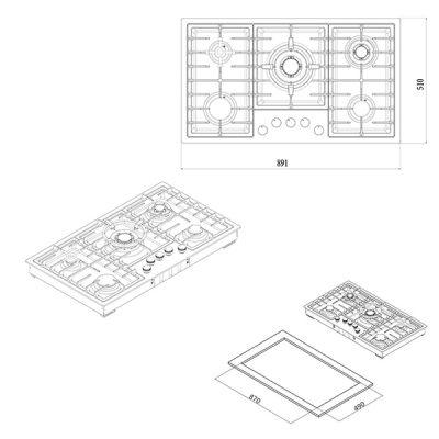 اجاق گاز رومیزی کن مدل پولاریس (سرشعله ایرانی)